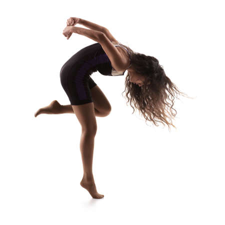 sport girl doing exerciseの写真素材