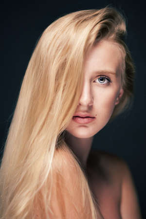 woman with long hairの写真素材