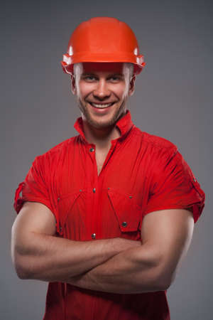 male construction workerの写真素材