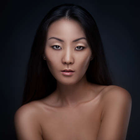 Portrait of beautiful asian girlの写真素材