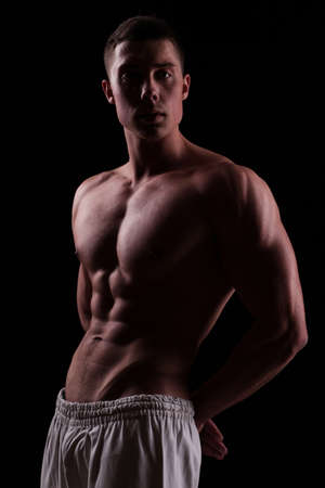 young athlete bodybuilder manの写真素材