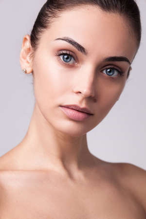 Beautiful brunette woman portraitの写真素材