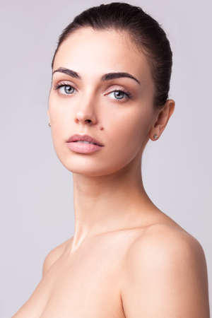 Beautiful brunette woman portraitの写真素材