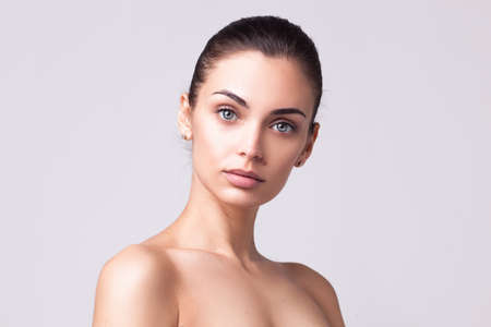 Beautiful brunette woman portraitの写真素材