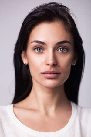 Beautiful brunette woman portraitの写真素材