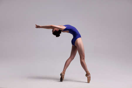 Beautiful Ballet Dancer Posing On Pointes.の写真素材