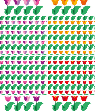 seamless floral pattern of tulipsのイラスト素材