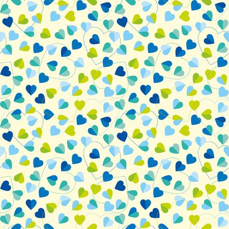 seamless pattern of colorful heartsのイラスト素材