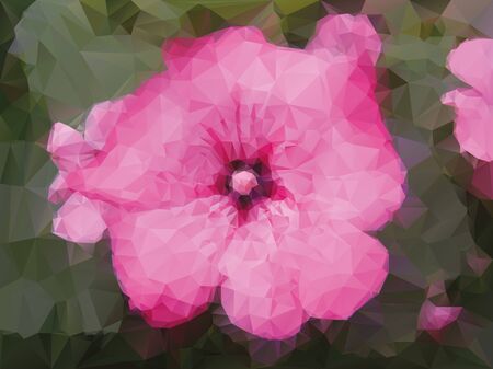background pink flower from trianglesのイラスト素材