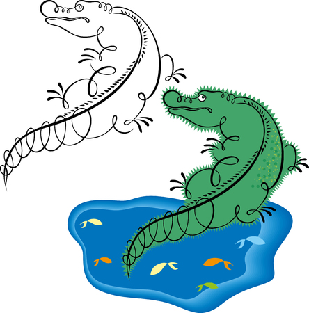 vector alligatorのイラスト素材