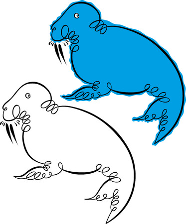 vector walrusのイラスト素材