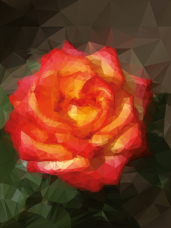 red and yellow rose backgroundのイラスト素材