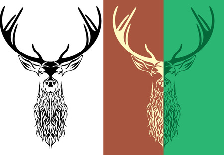 tattoo deer のイラスト素材