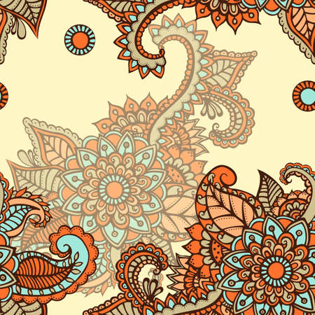 Floral pattern background - hand drown flowersのイラスト素材