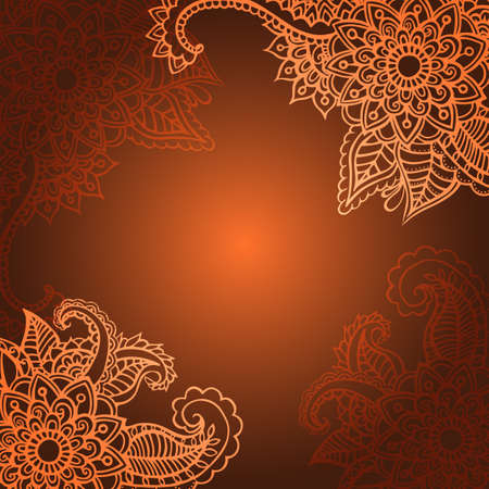 Floral pattern background - hand drown flowersのイラスト素材