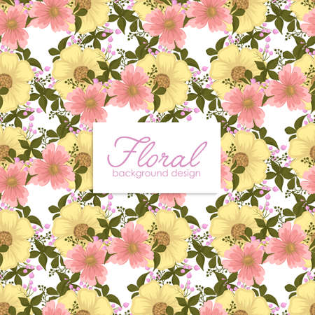 Seamless flower pattern background vector illustrationのイラスト素材
