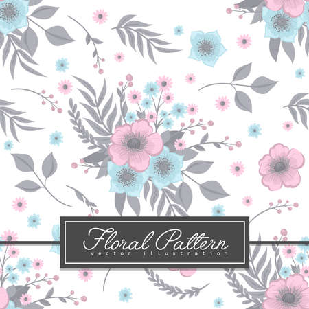 Seamless flower pattern background vector illustrationのイラスト素材