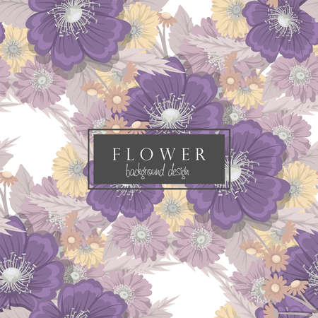 Seamless flower pattern background vector illustrationのイラスト素材
