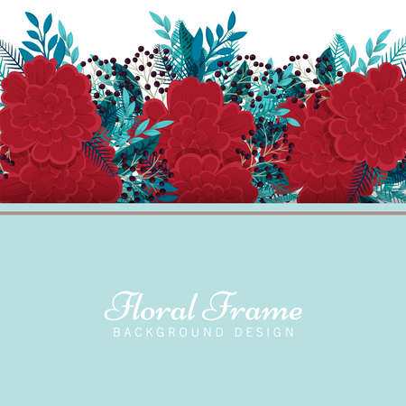 Floral background flower borderのイラスト素材