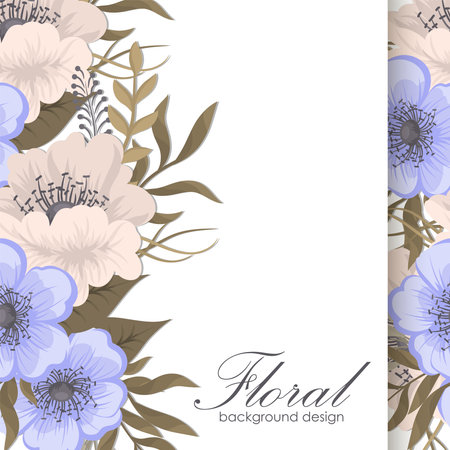 Vintage floral violet. Vector illustrationのイラスト素材