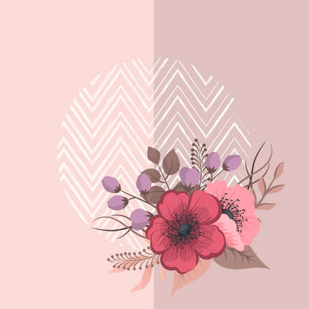 Romantic floral background. Vector illustrationのイラスト素材