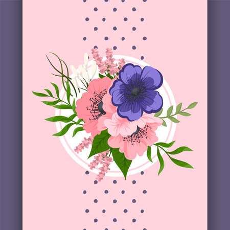 Romantic floral background. Vector illustrationのイラスト素材