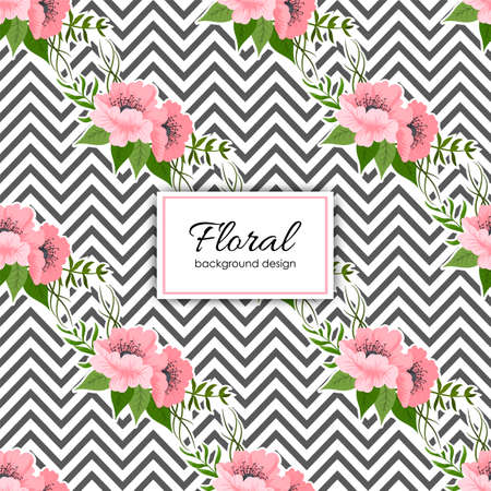 Simple cute pattern with flowers. Shabby chic. Floral seamless background for textileのイラスト素材