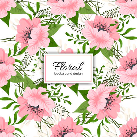Simple cute pattern with flowers. Shabby chic. Floral seamless background for textileのイラスト素材