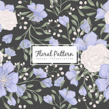 Background floral seamless pattern. Vector illustrationのイラスト素材