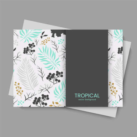 Trendy Summer Tropical Leaves Vector Design Vector illustrationのイラスト素材