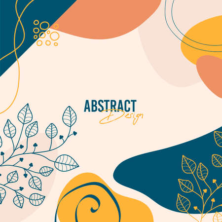 Abstract background. Modern design template in minimal style. Stylish cover for beauty presentation, branding design.のイラスト素材