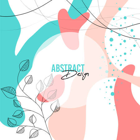 Abstract background. Modern design template in minimal style. Stylish cover for beauty presentation, branding design.のイラスト素材
