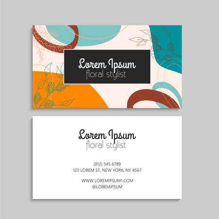 Business Card Set. Vector illustration. . Abstract templateのイラスト素材