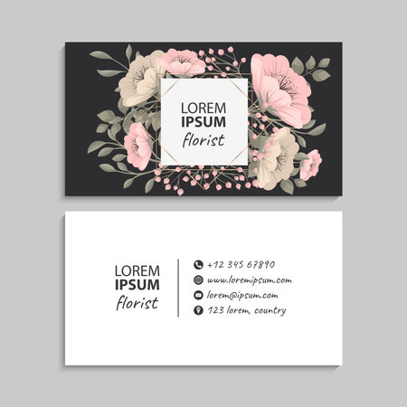 Business Card Set. Vector illustration.のイラスト素材