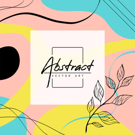 Abstract background. Modern design template in minimal style. Stylish cover for beauty presentation, branding design. Vector illustrationのイラスト素材
