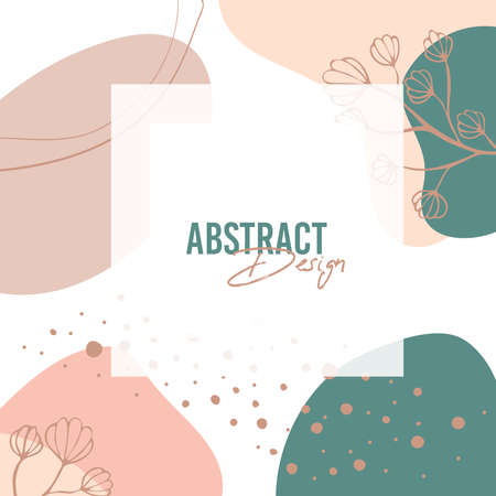 Abstract background. Modern design template in minimal style. Stylish cover for beauty presentation, branding design. Vector illustrationのイラスト素材