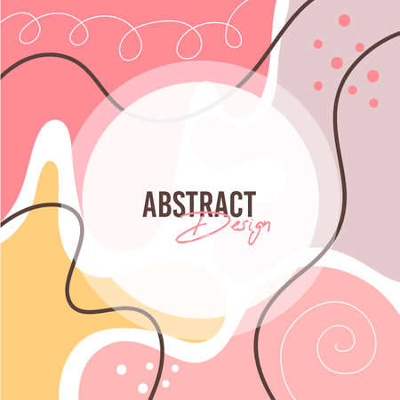 Abstract background. Modern design template in minimal style. Stylish cover for beauty presentation, branding design. Vector illustrationのイラスト素材