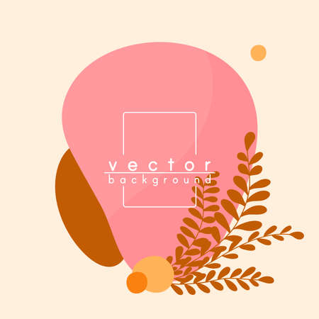 Abstract background. Modern design template in minimal style. Stylish cover for beauty presentation, branding design. Vector illustrationのイラスト素材