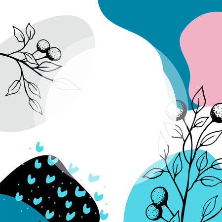 Abstract background. Modern design template in minimal style. Stylish cover for beauty presentation, branding design. Vector illustrationのイラスト素材