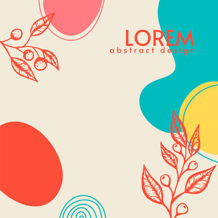 Abstract background. Modern design template in minimal style. Stylish cover for beauty presentation, branding design. Vector illustrationのイラスト素材