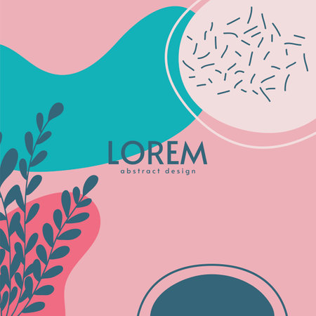 abstract background. Modern design template in minimal style. Stylish cover for beauty presentation, branding design.のイラスト素材