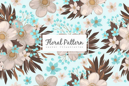 Seamless Floral Pattern in vector. wallpaper template