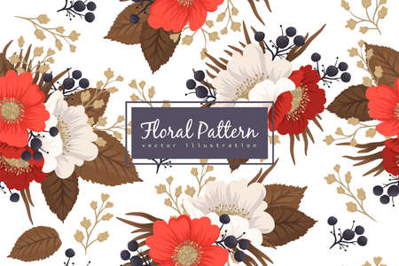 Seamless Floral Pattern in vector. wallpaper templateのイラスト素材