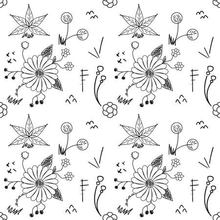 Various Cute Seamless Background Designのイラスト素材