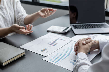 Sales manager was explaining the sales volume and the sales problem to the management, the executive...