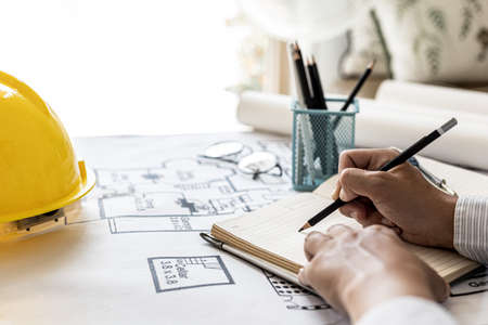 The architects took note of the client's additional requirements, designing the house according to the homeowner's needs and in accordance with the construction standards. Home design ideas.の写真素材