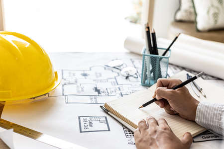 The architects took note of the client's additional requirements, designing the house according to the homeowner's needs and in accordance with the construction standards. Home design ideas.の写真素材