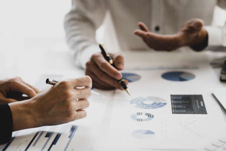 The atmosphere in the startup's meeting room was attended by two delegates to brainstorm and plan...