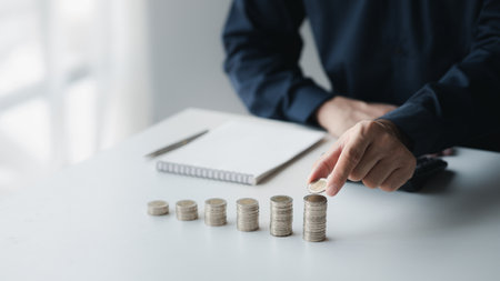 A businessman is keeping a record of his income and expenses, he plans his finances by using his...