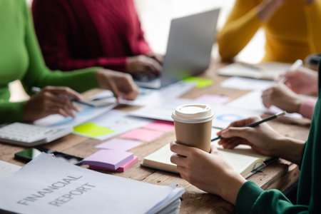 Group businessman attended a meeting with executives of startup companies, startup company sales team meetings, brainstorming and summary of company performance. Business strategy management concept.の写真素材